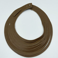 Halsketting leder. Just cut brown