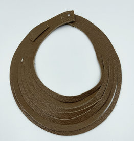 Halsketting leder - Just cut brown