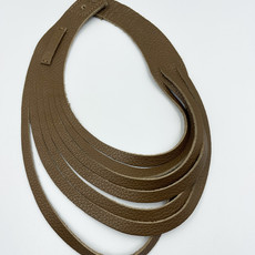 Necklace leather. Just cut brown