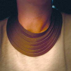 Necklace leather. Just cut brown