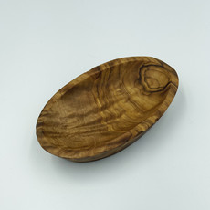 Olivenholz erleben Small oval bowl 12 x 13 cm made of olive wood