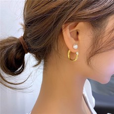 CiciDeJeweleryAMS Geometrisch speciaal ontwerp C-vorm pareloorbel