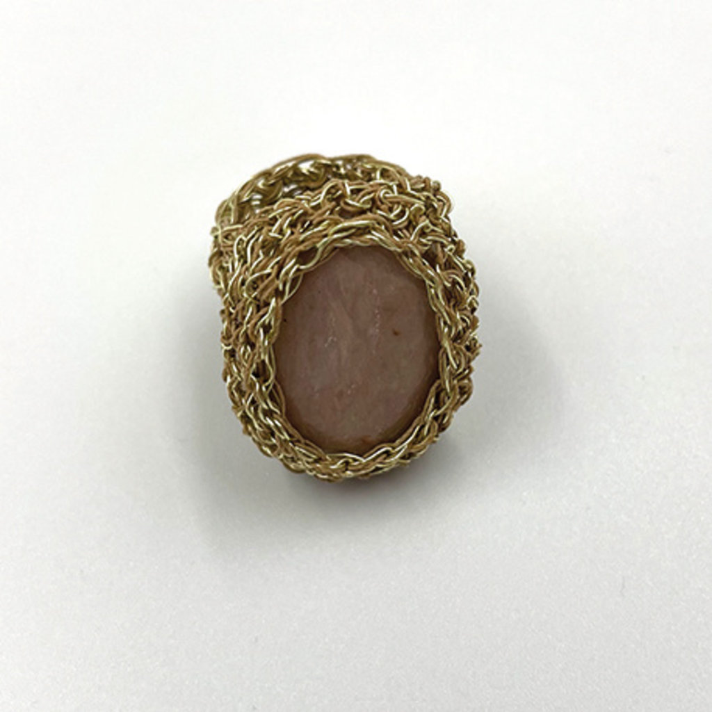 Hara Karamichali Ring with stone beige