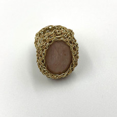 Hara Karamichali Ring with stone beige