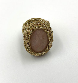 Hara Karamichali Ring with stone beige