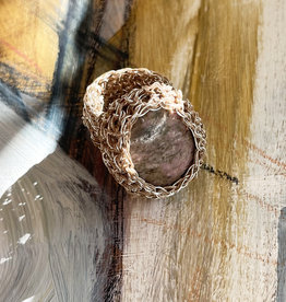 Hara Karamichali Ring crysanthemum agate-zilver