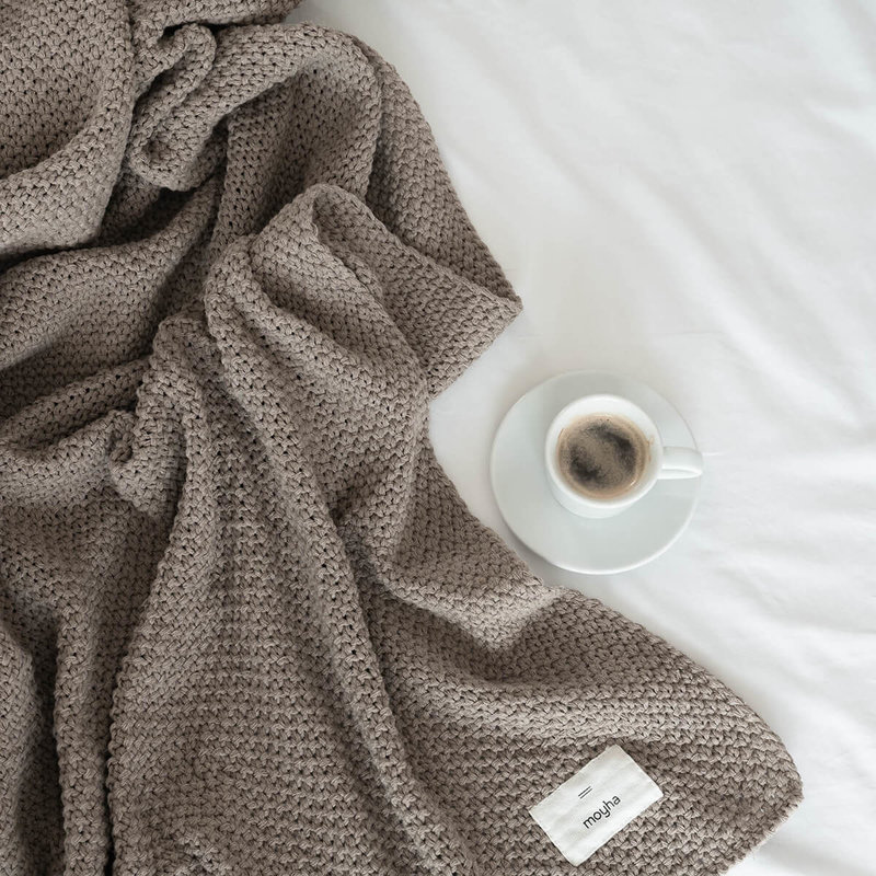 Mohya Decorated blanket beige