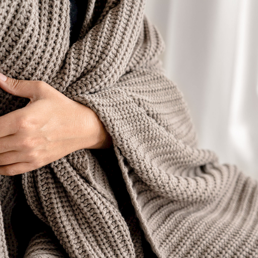 Mohya Soft weave blanket beige