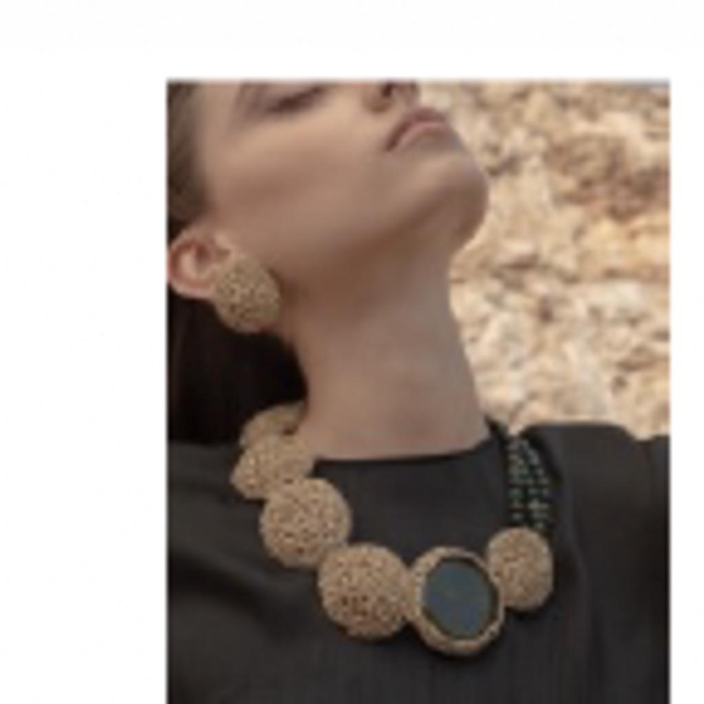 Hara Karamichali Earring  Kelifes  leaf green