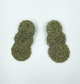 Hara Karamichali Earring  Olga leaf green