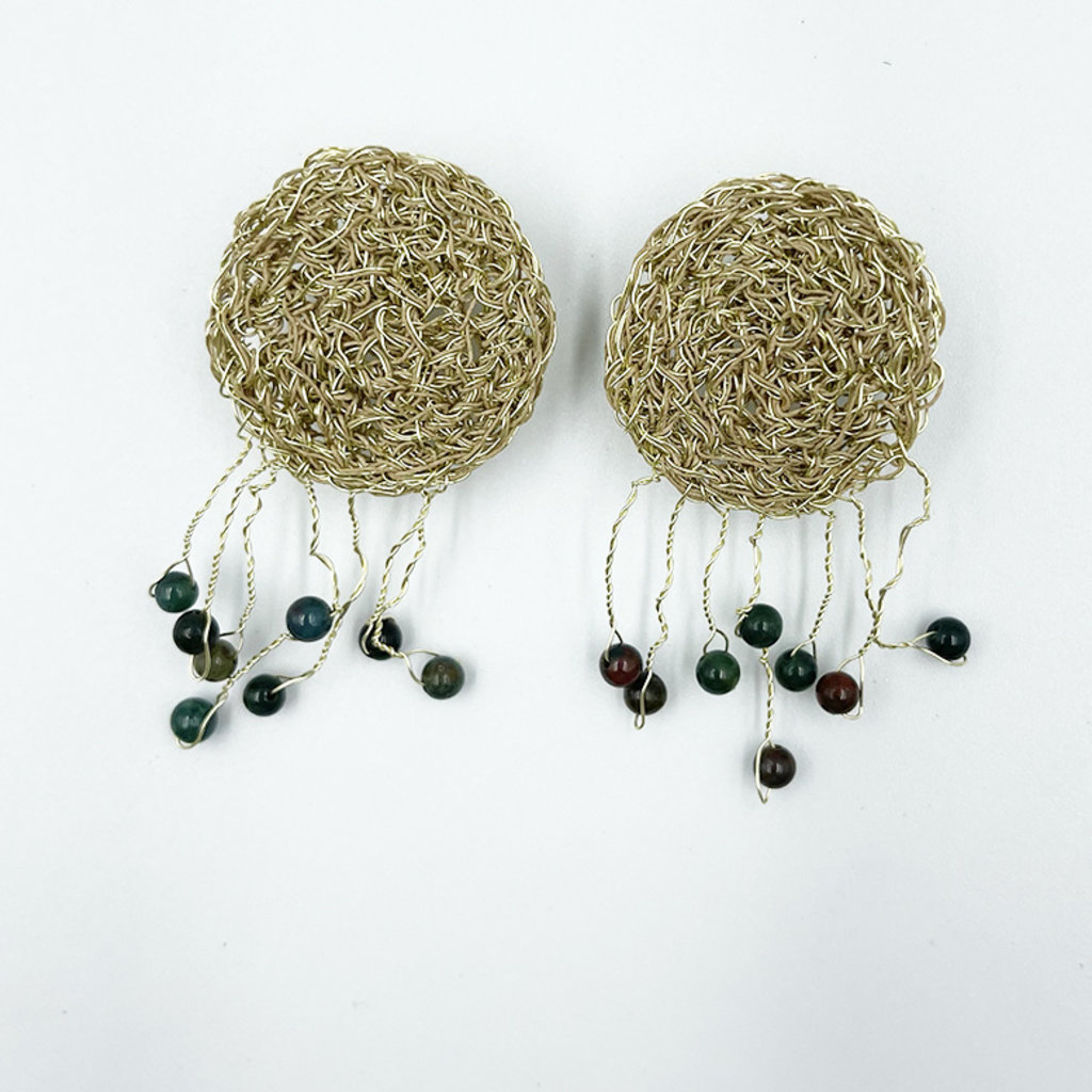 Hara Karamichali Earring Medusa australian agate