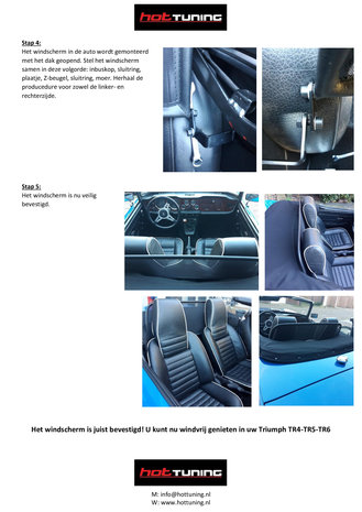 Triumph Windscherm Triumph TR4-TR6 Triumph Windscherm Triumph TR4-TR6