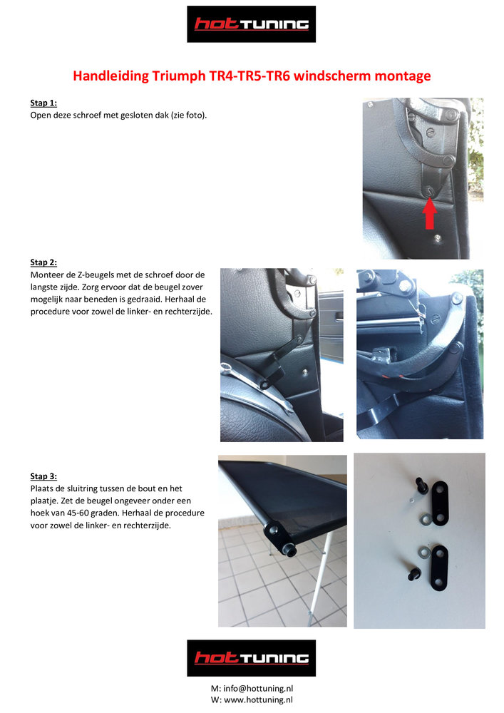 Triumph Windscherm Triumph TR4-TR6 Triumph Windscherm Triumph TR4-TR6