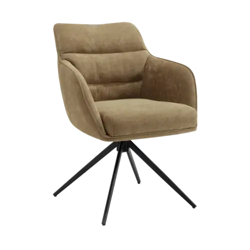 Dewin Eetkamerstoel Maloy Taupe set van 6 stoelen Dewin Eetkamerstoel Maloy Taupe set van 6 stoelen