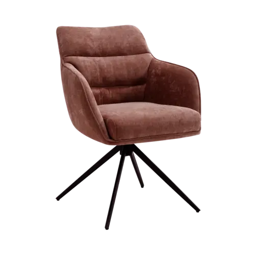 Dewin Eetkamerstoel Maloy Terracotta Set van 6 stoelen Dewin Eetkamerstoel Maloy Terracotta Set van 6 stoelen
