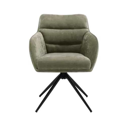 Dewin Eetkamerstoel Maloy Groen Set van 6 stoelen Dewin Eetkamerstoel Maloy Groen Set van 6 stoelen