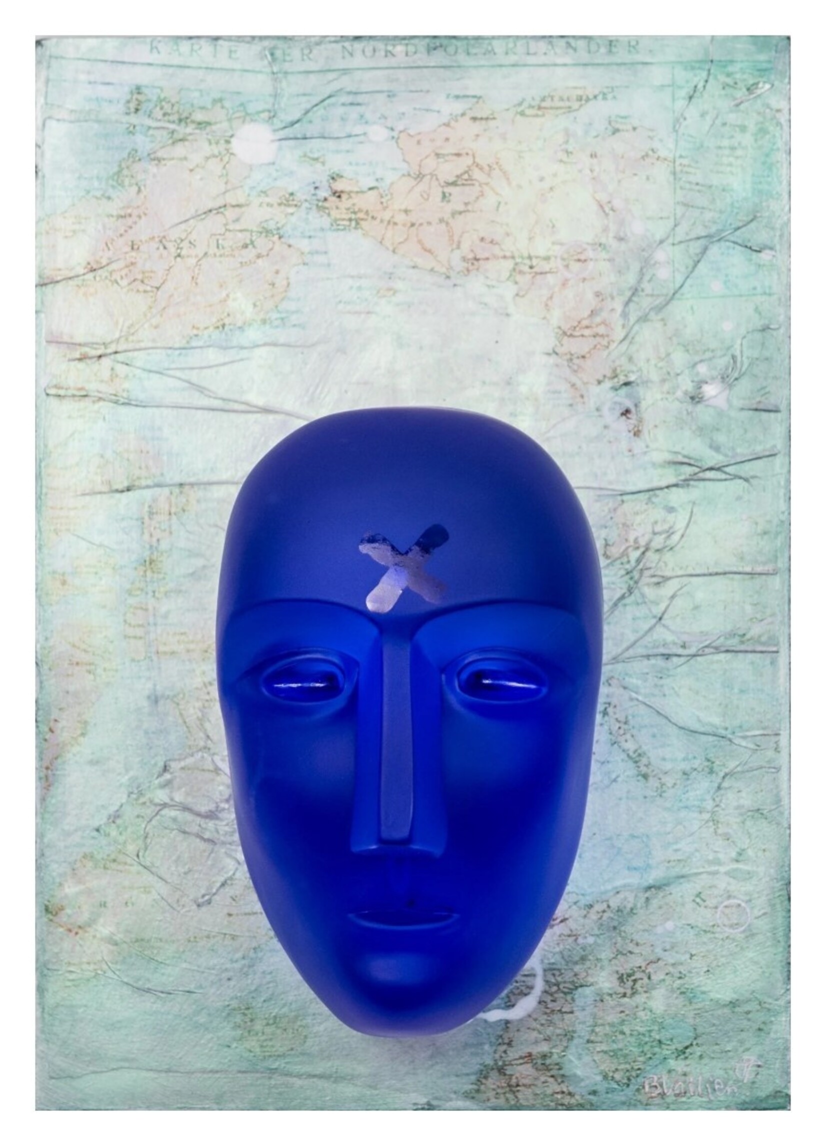 Bertil Vallien  Bertil Vallien Head First Wall Piece – Limited Edition Glaswandsculptuur