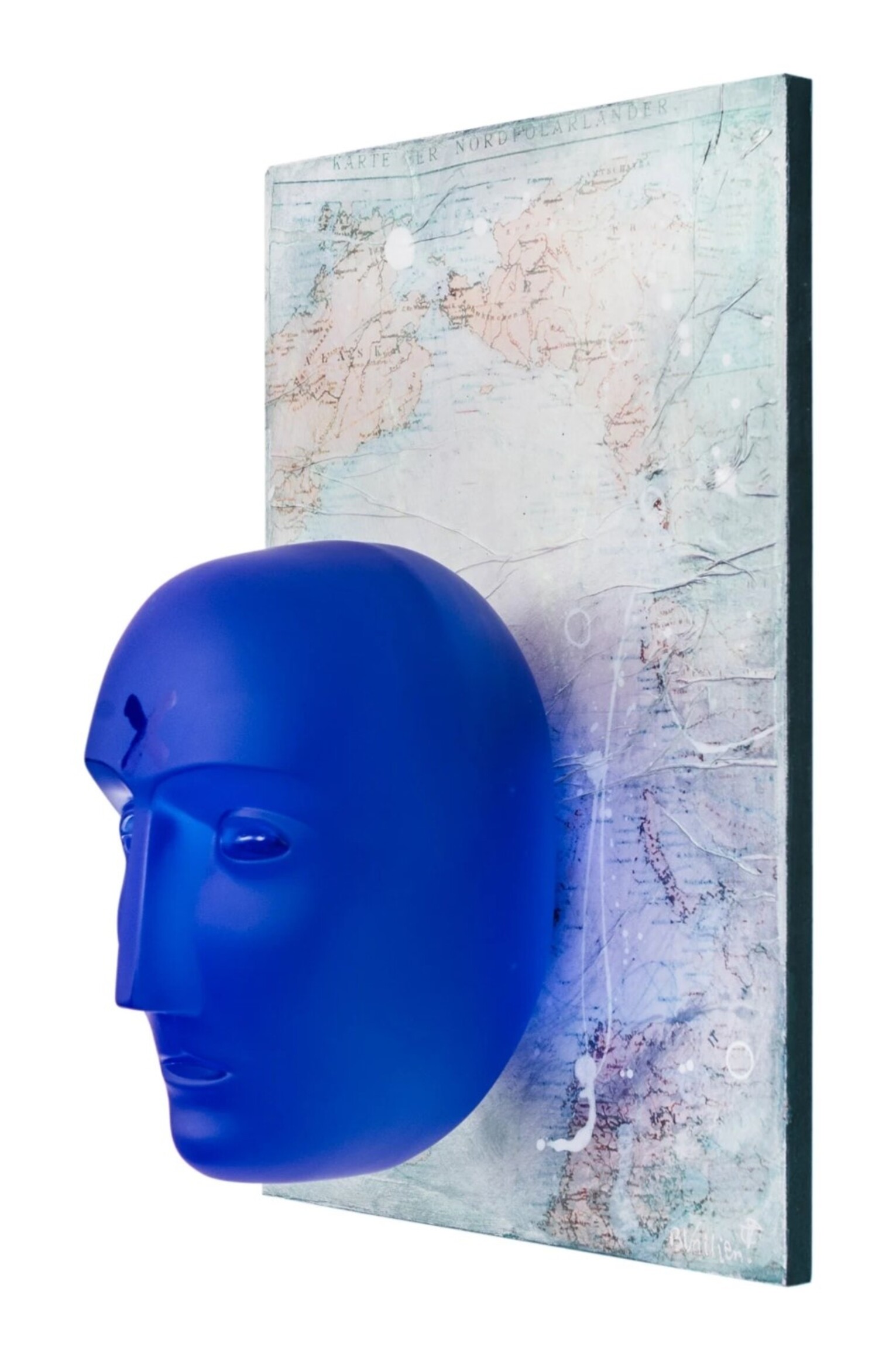 Bertil Vallien  Bertil Vallien Head First Wall Piece – Limited Edition Glaswandsculptuur