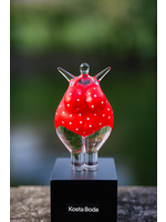 Kjell Engman Kosta Boda  Happy Dip Red