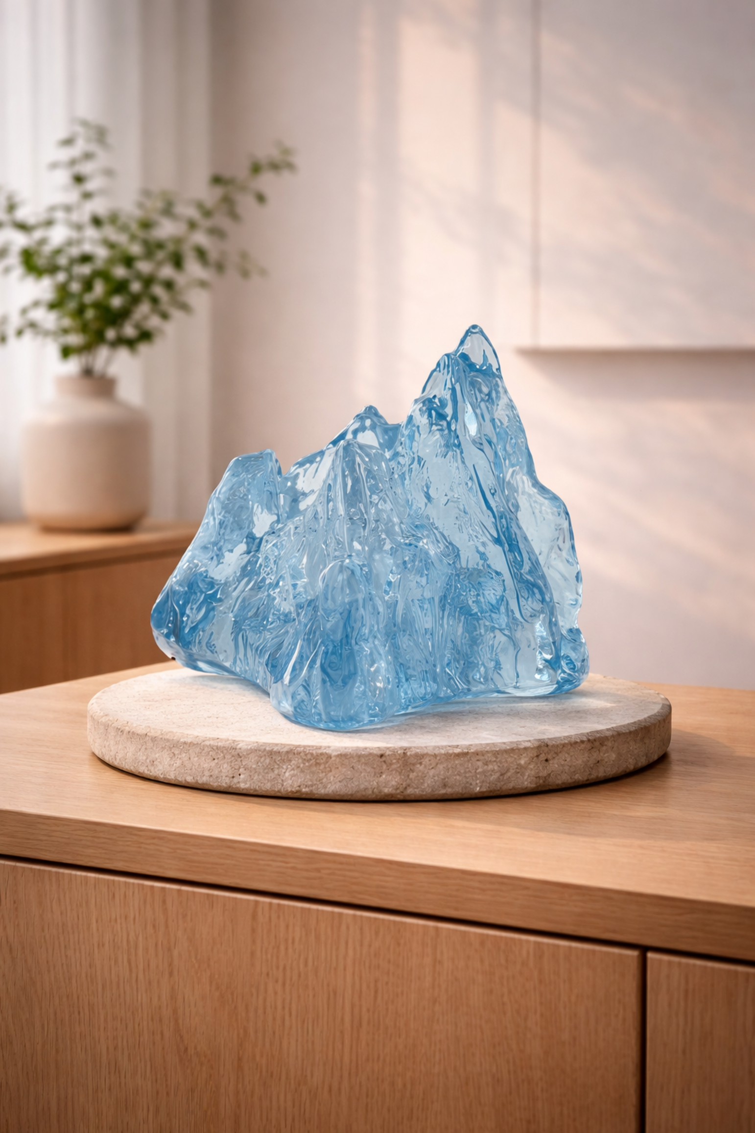 Waxinelichthouder Rock - Blauw