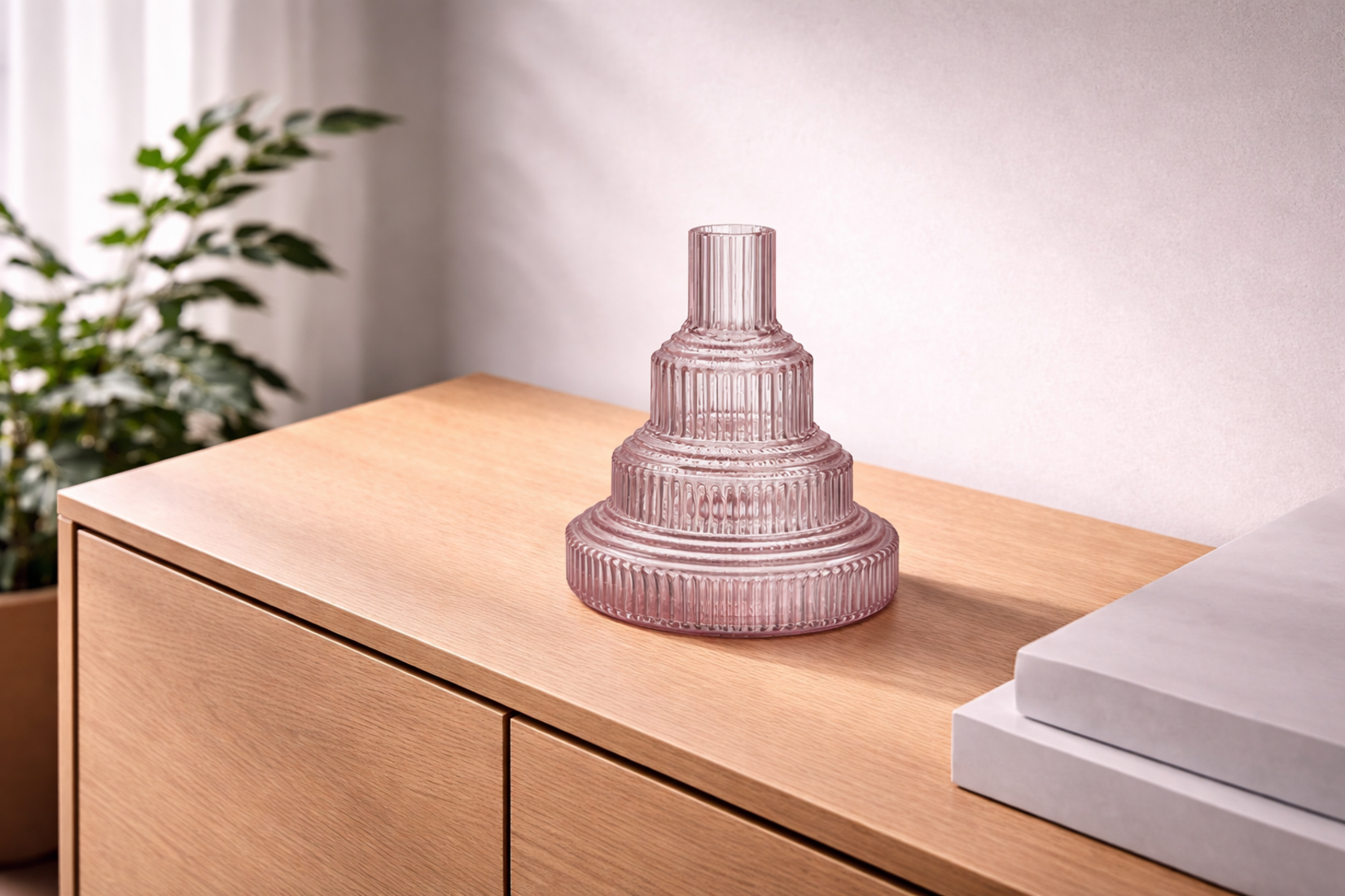 Kosta Boda vaas Pavilion   - pink