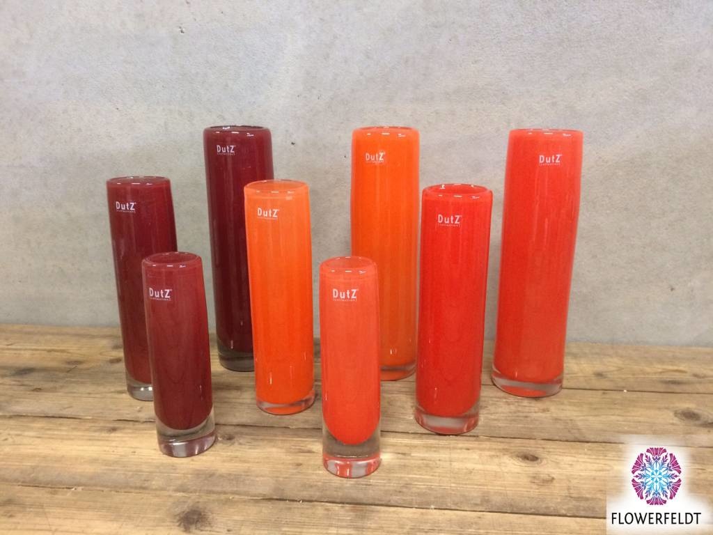 DutZ Cilinder vazen red orange - H15/ H19/ H23 cm