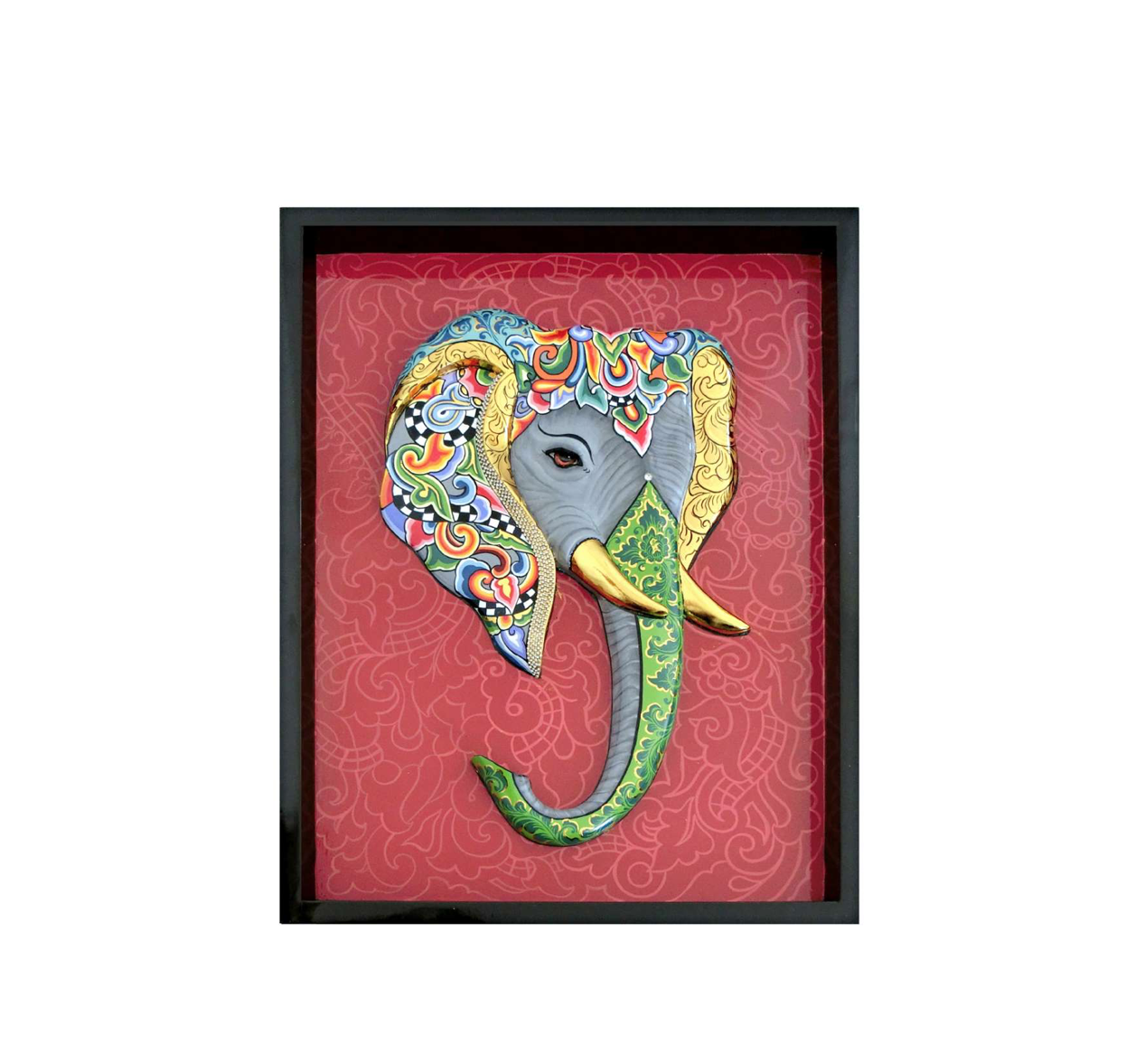 Elephant painting 3-D - H80 x L60 cm