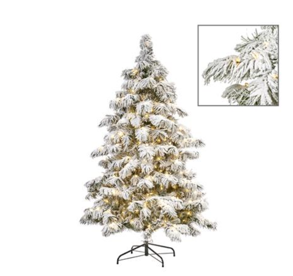 Kerstboom met sneeuw - H225 cm