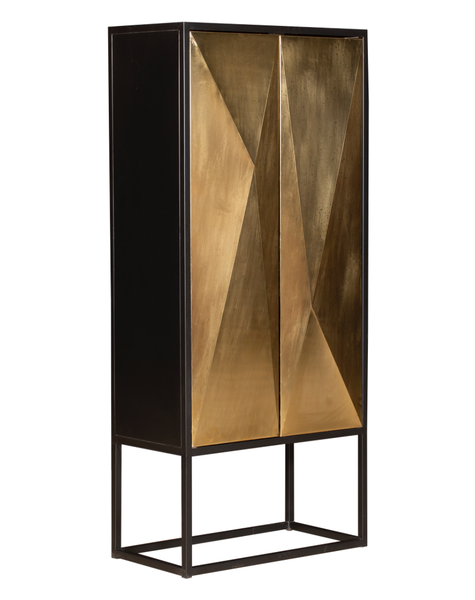 Gold cabinet Fremont - H180 cm
