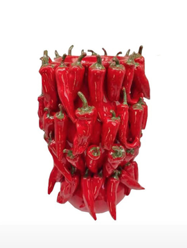 Red pepper vase
