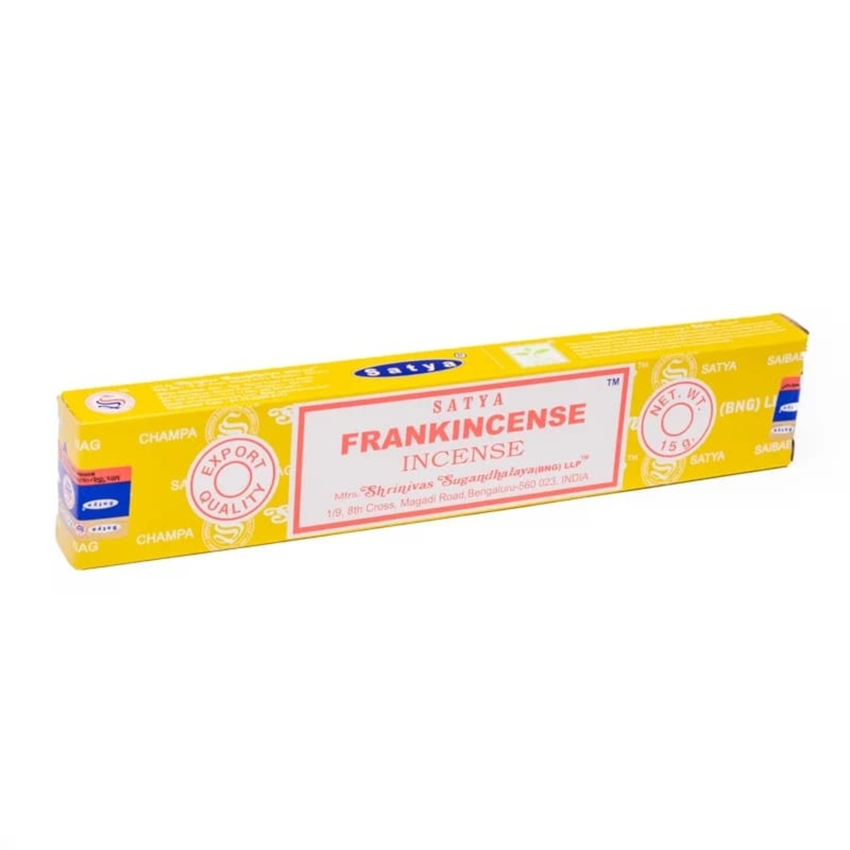 Satya wierook met Frankincense - zuivering & rust (single)