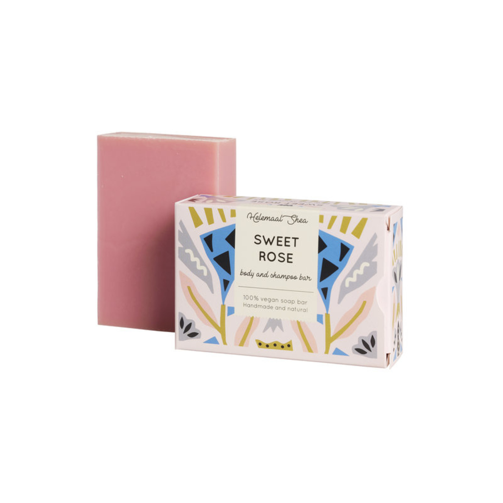 Helemaal Shea Haarzeep Sweet Rose - alle haartypen - Helemaal Shea