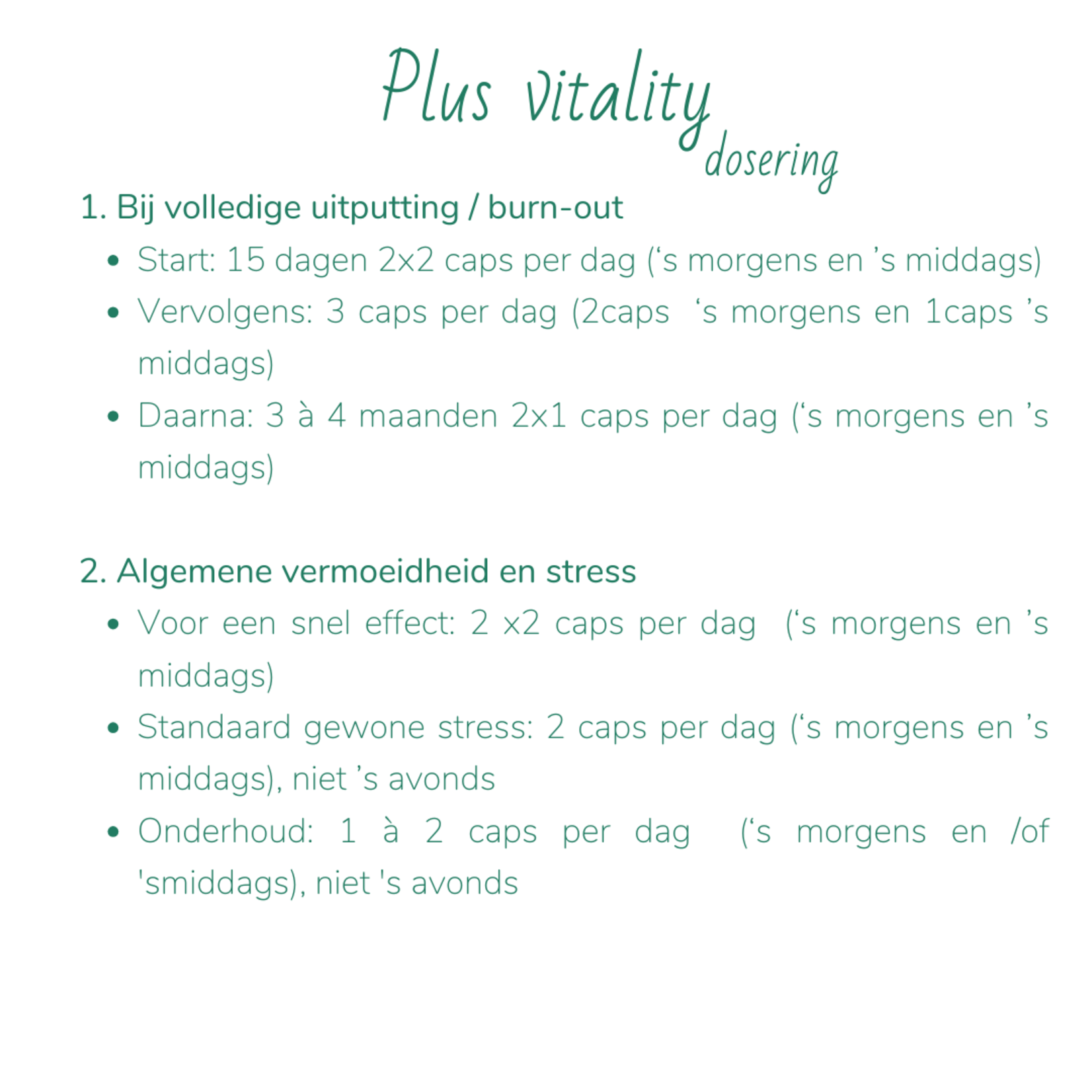 Vitamina Plus Vitality - herstelt de hormonale balans bij uitputting