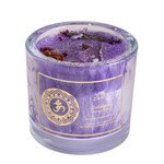 Knisperende kaars met amethyst en lavendel - thuiskomen