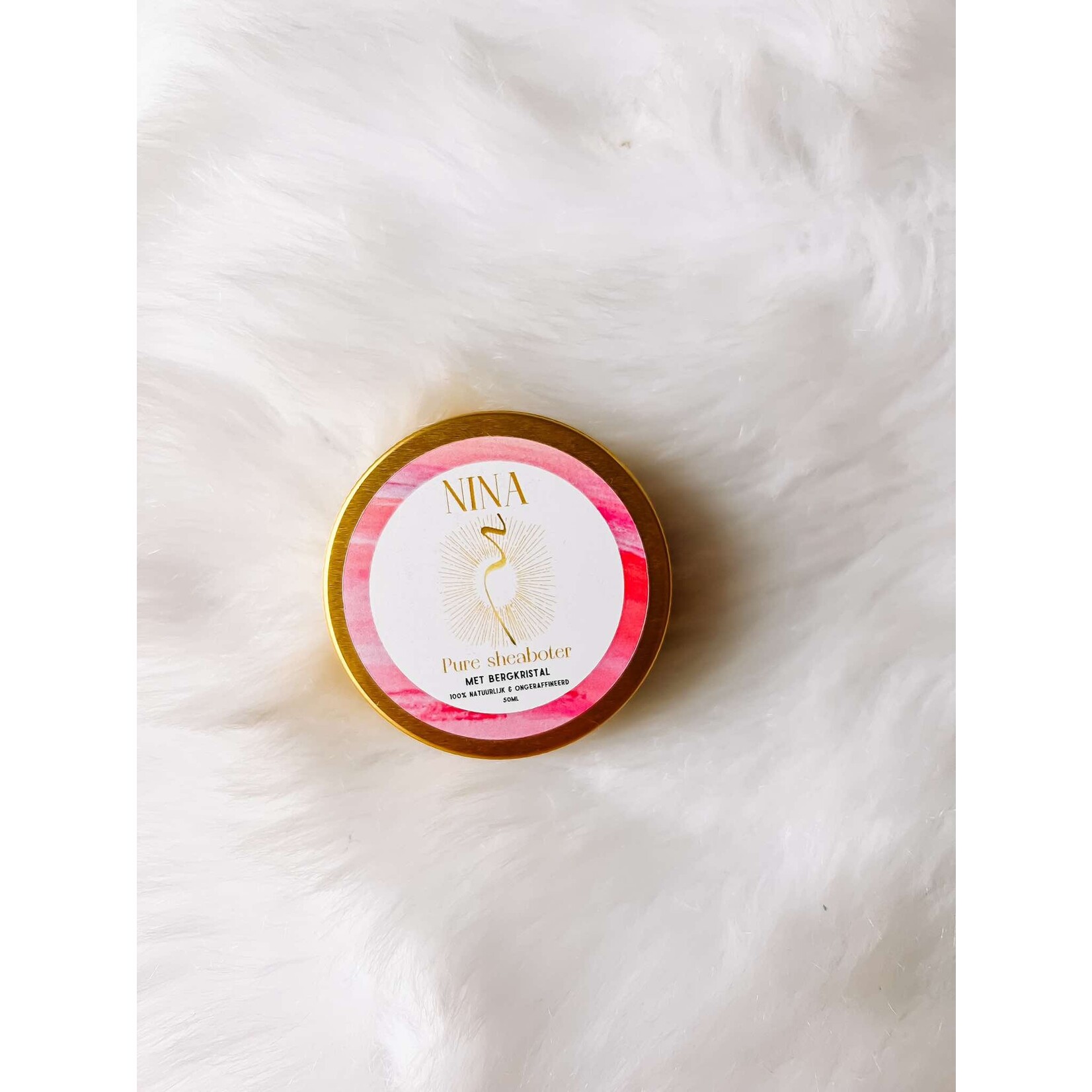Nina Sheaboter met bergkristal - 50ml - fairtrade goud