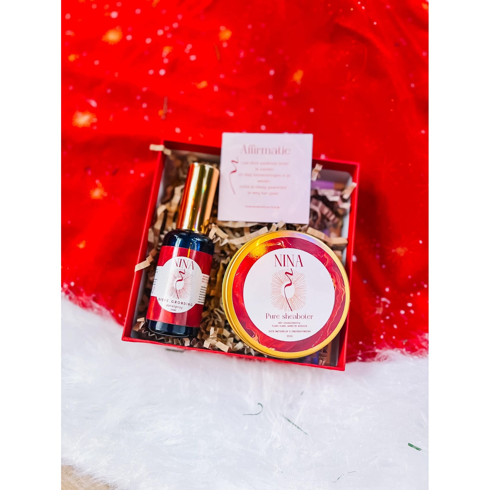 Gift box diepe gronding met de auraspray & sheaboter