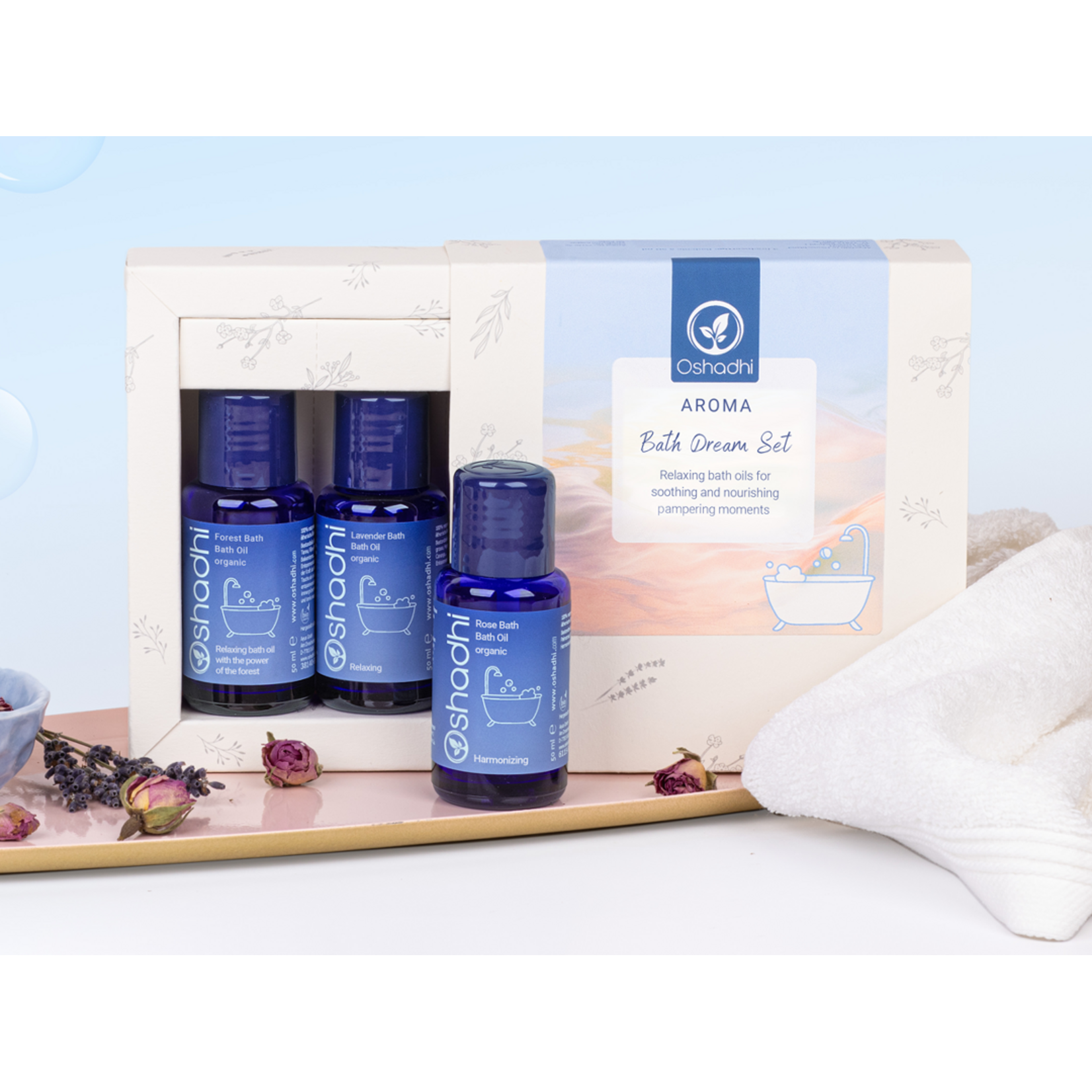Home Spa gift set - 3 badoliën - Oshadhi