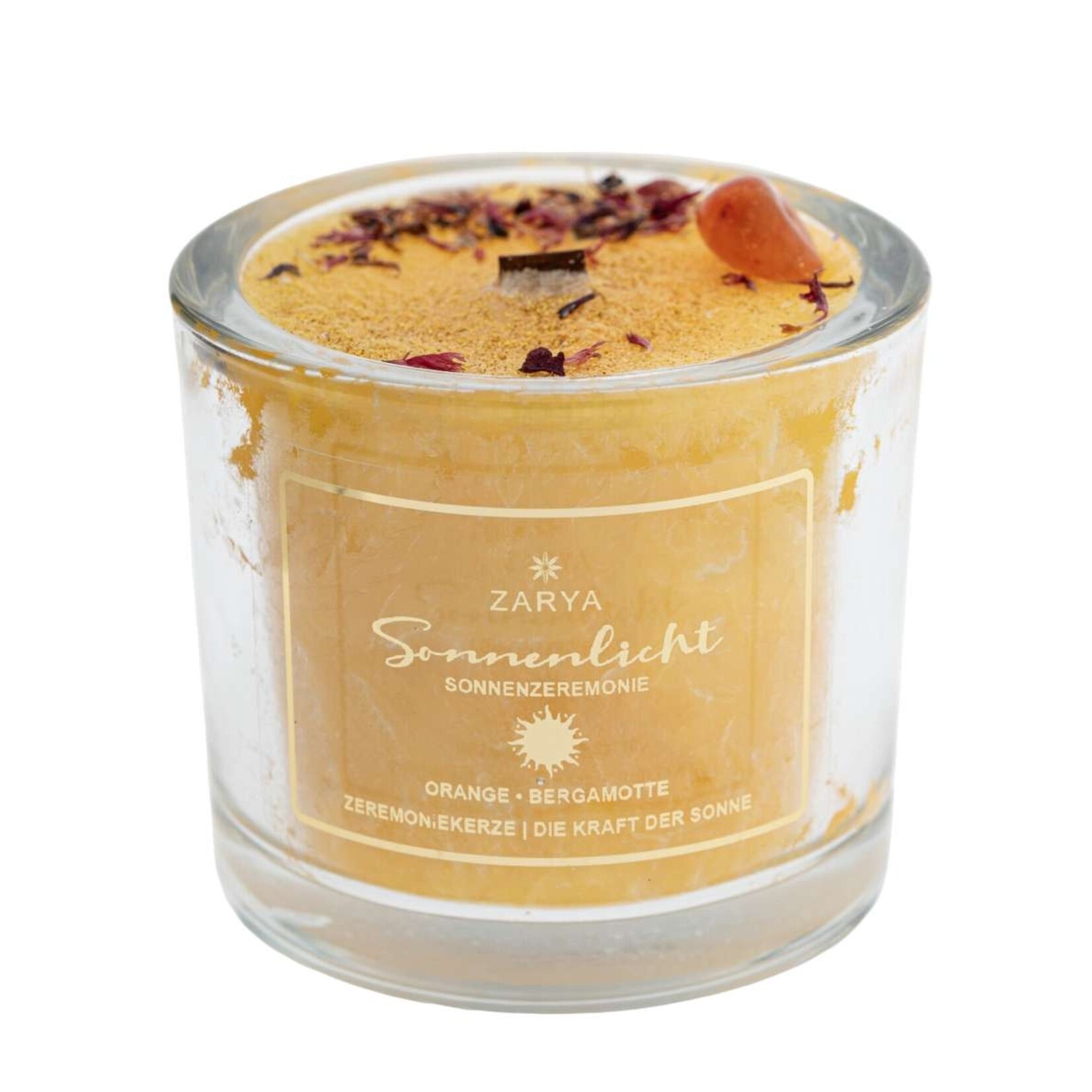 Sunlight - ceremoniële kaars met sinaas en bergamot en carneool