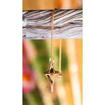 Trechtervormige pendel - goud messing