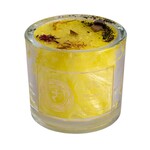 Knisperende kaars met lavendel en tijgeroog - zonnevlecht chakra