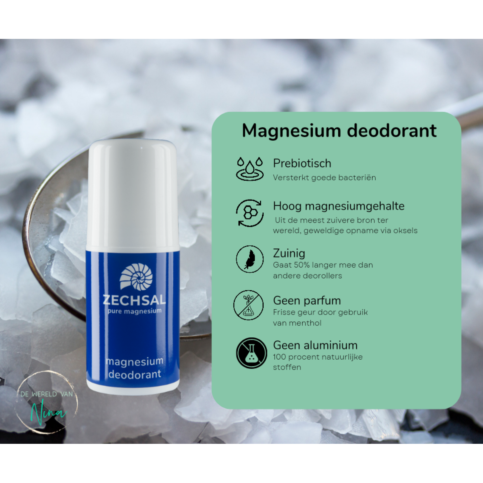 Zechsal Zechsal magnesium deodorant - na drie weken gebruik wil je niks anders meer!