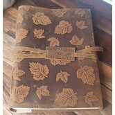 notebook Bahi leder flower 23x30