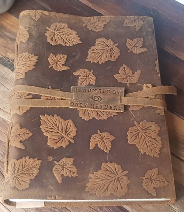 notebook Bahi leder flower 23x30