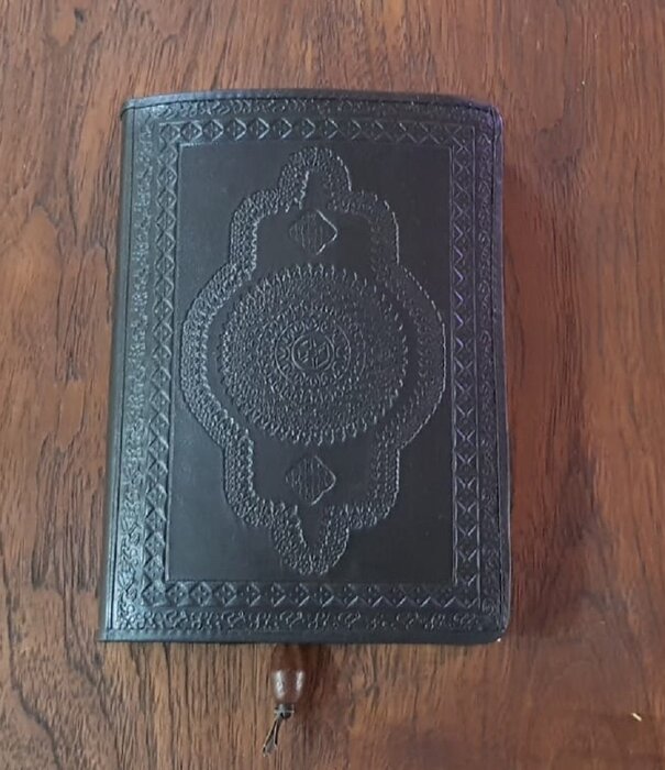 notebook Mandala zwart leder xl