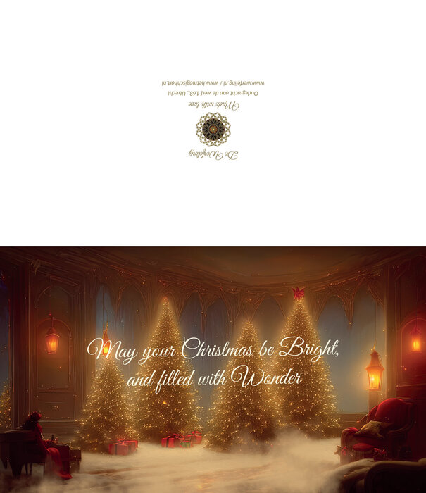 Kerstkaart  - May your  Christmas be BRIGHT and filled with wonder