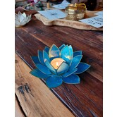 Lotus sfeerlicht  10 Indigo goudrand
