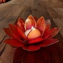 Lotus sfeerlicht 2 oranje Goudrand