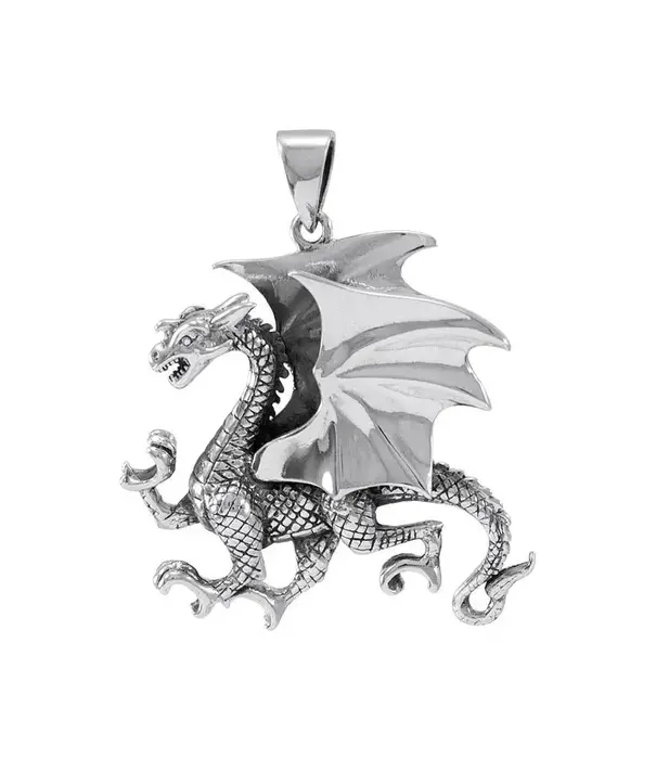 hanger clawing-dragon-silver-pendant