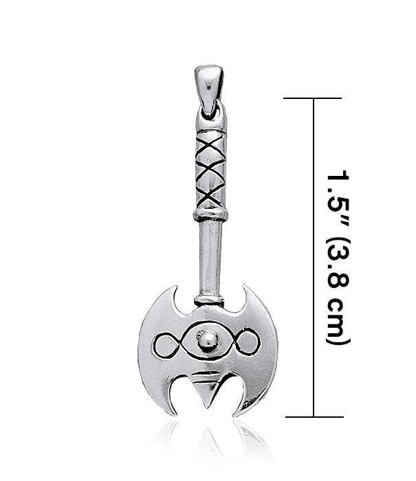 hanger battle-axe-silver-pendant