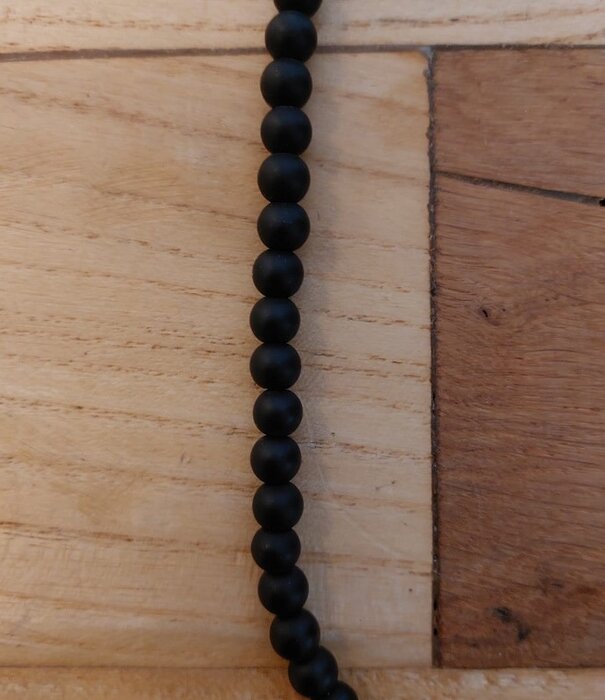 mala Shaligram stone met Dorje zwart 108 kralen